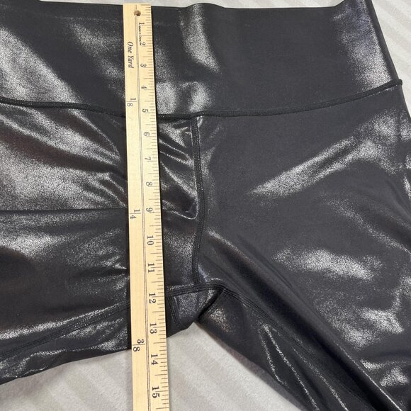 Knix Pants Womens XL Black Faux Leather Leggings High Rise Shiny Stretch Coated - Picture 6 of 9